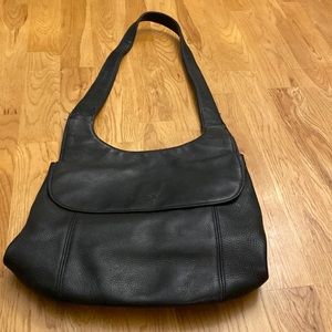 Tignanello Black Leather Shoulder Bag